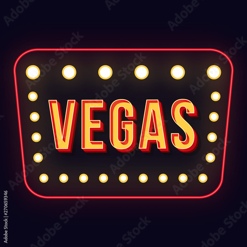 Vegas vintage 3d vector lettering