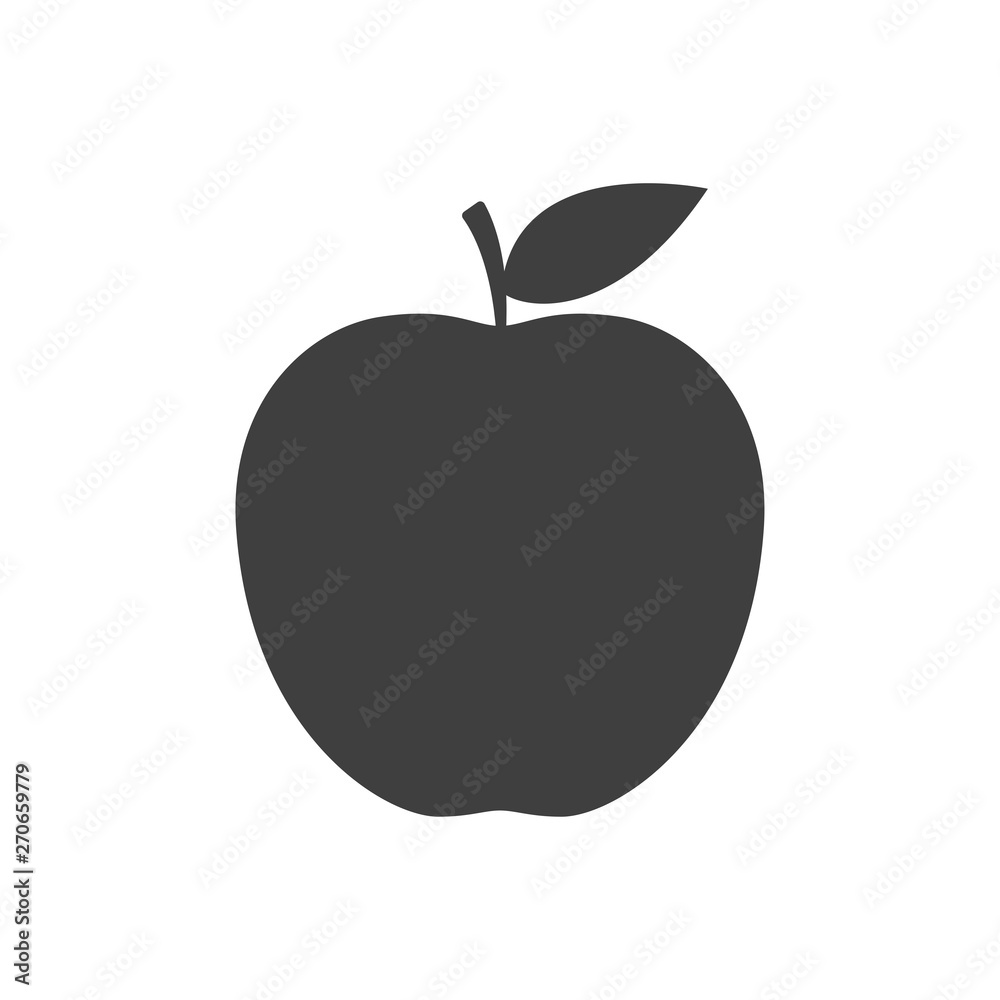 Apple flat design style on white background, vector illustration Apple flat design style on white background, vector illustration