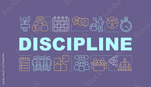 Discipline word concepts banner
