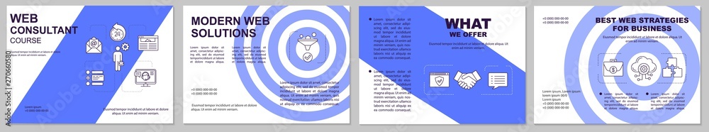 Web consulting brochure template layout Web consulting brochure template layout