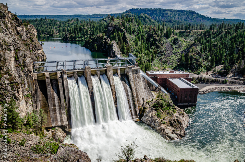 Long Lake Dam On The Spokane River.