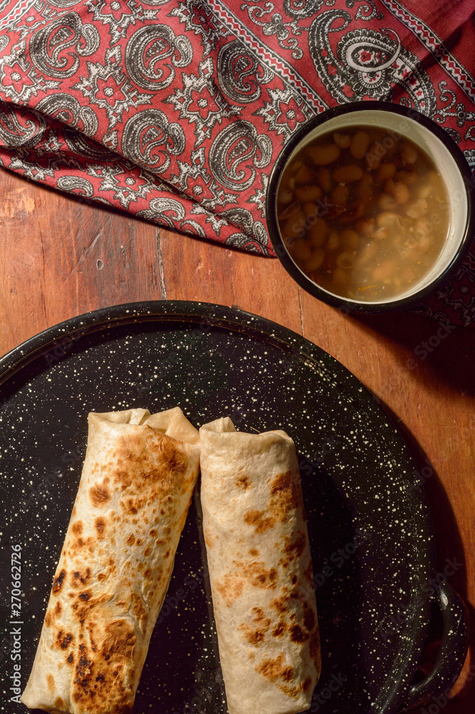 Mexico, norteño breakfast, burritos of Sonoran machaca Stock Photo