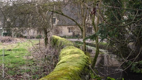 Footage without people in north of London in small village Bibury UK. photo