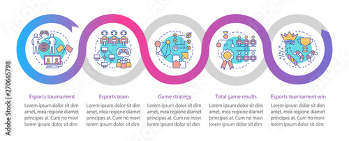 Esports tournament vector infographic template