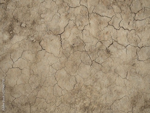 Cracked Natural Clay Ground Background