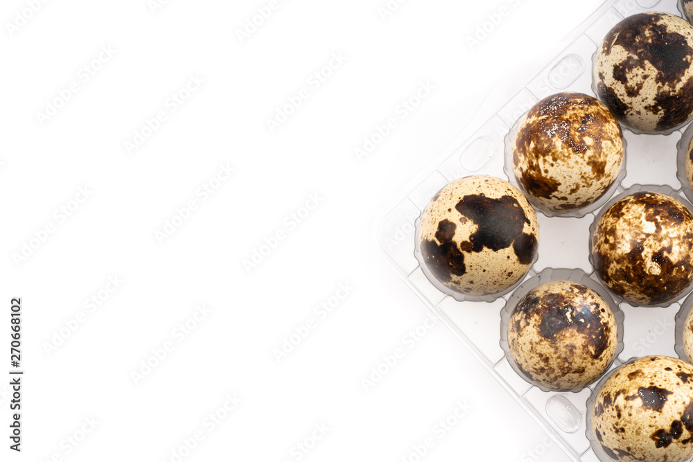quail eggs on white background quail eggs on white background