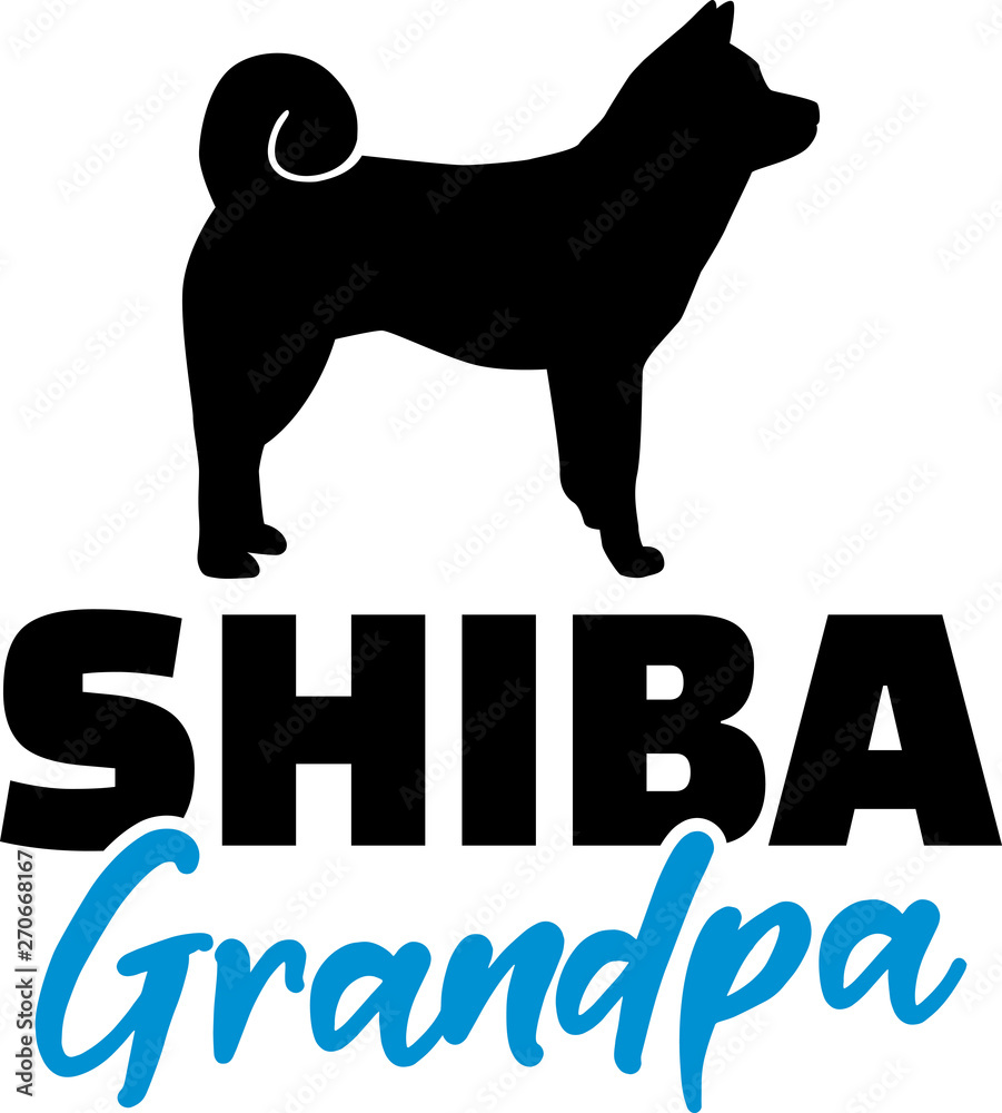 Shiba Grandpa with silhouette