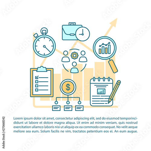 Business plan article page vector template