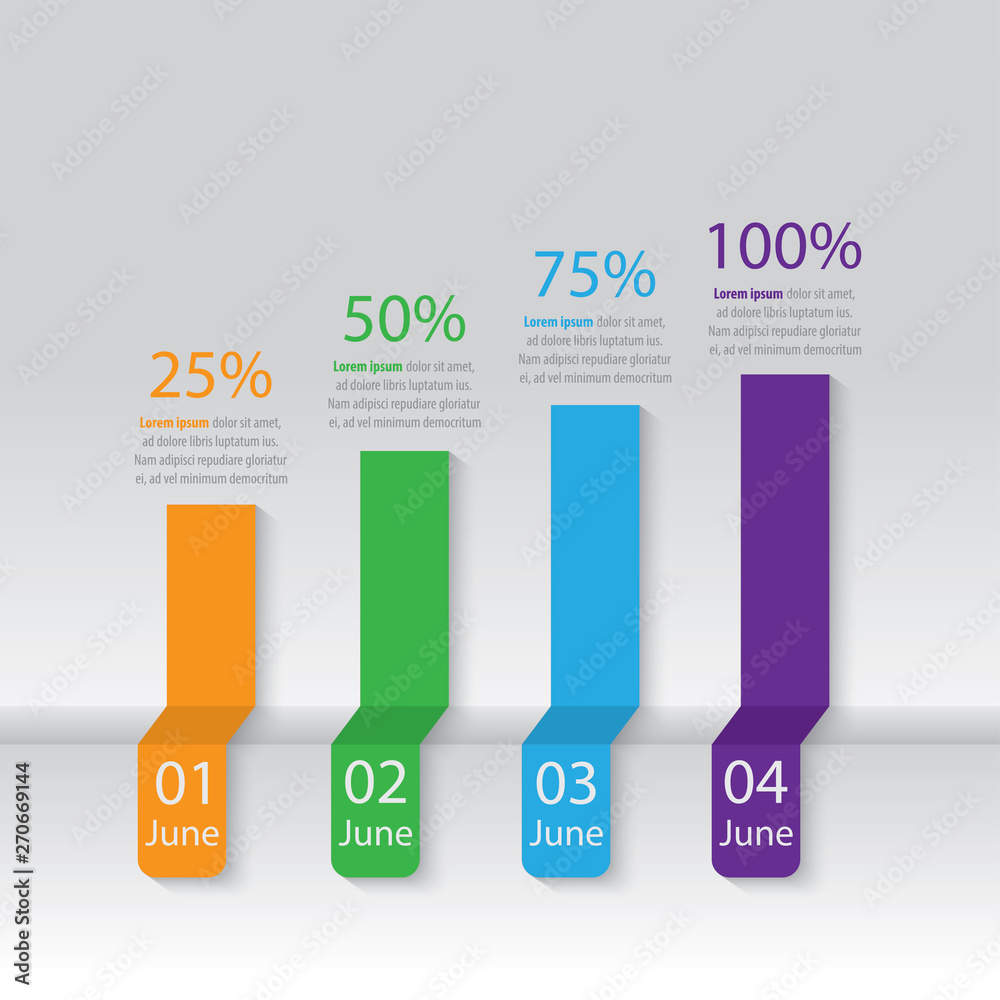4 columns, chart, graph, Infographics management, finance, analytics, presentation. Vector illustration 4 columns, chart, graph, Infographics management, finance, analytics, presentation. Vector illustration