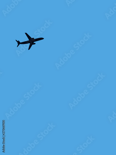 Plane on the sky background