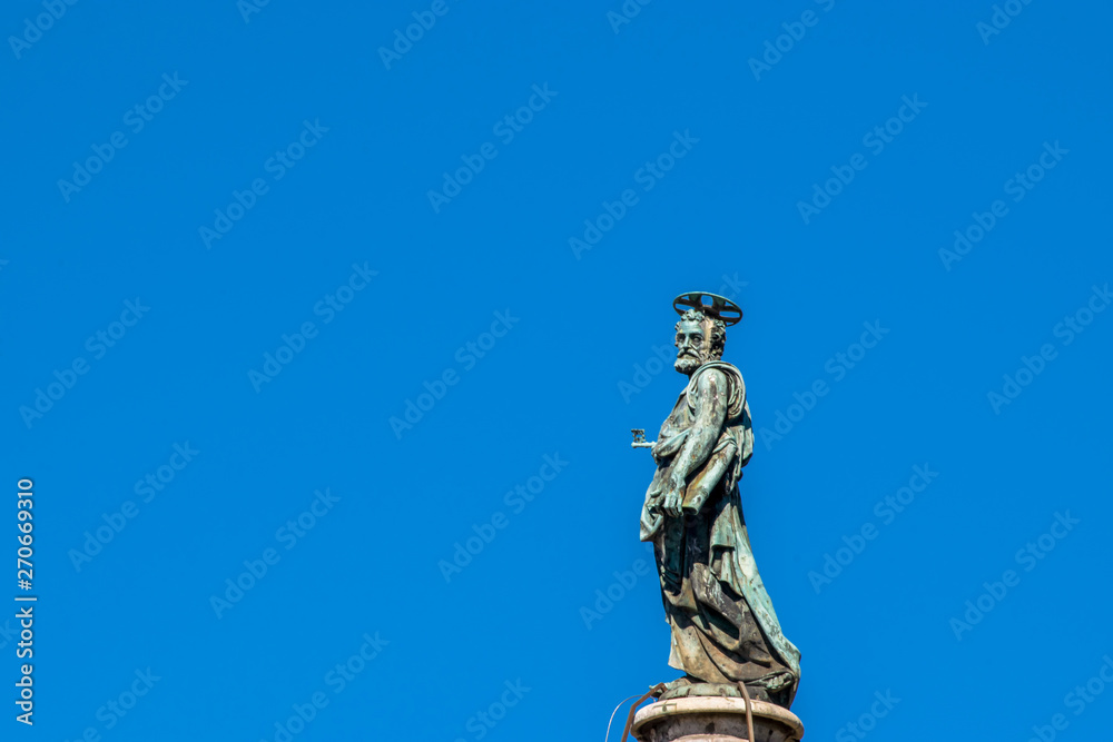 Trajan's Column Statue seen from Altare della Patria, Piazza Venezia
