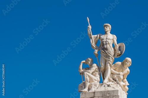 Escultura parte del monumento de Vittorio Emanuele, Altare della Patria, Piazza Venezia, Rome Italy