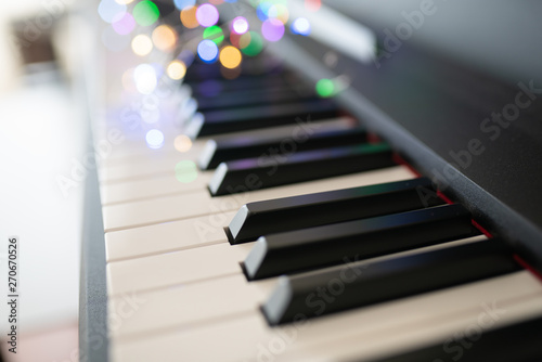 Photography piano keys and playing piano