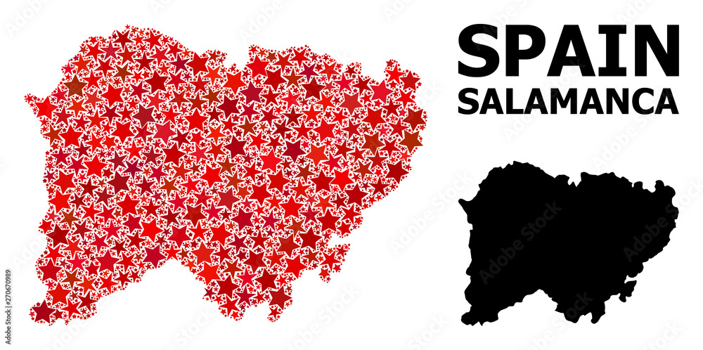 Red Star Pattern Map of Salamanca Province
