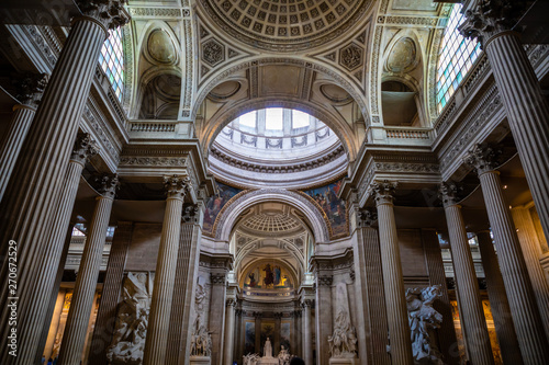 Interior of Pantheon  in the Latin Quarter in Paris  France