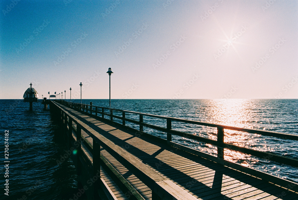Zinnowitz Pier in Early Morning Shot on Film Zinnowitz Pier in Early Morning Shot on Film