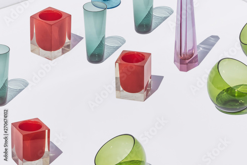 set of glass objects isometry perspective ,isometric,geometry, isometrics, mathematics, clean, collectibles, glass, transparent photo