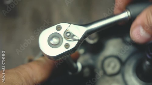 Wallpaper Mural Ratchet Head Closeup In Action By Engine Valves Torontodigital.ca