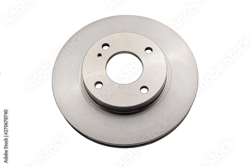 isolated view of a new car brake disk
