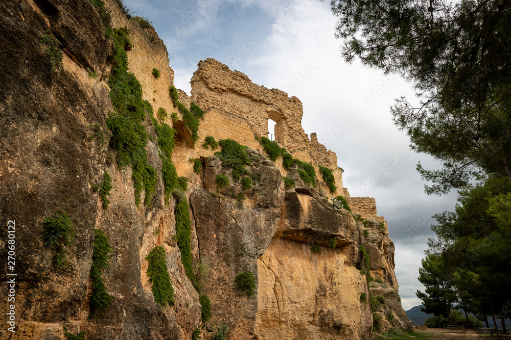 ruins of the castle in Montesa village, Valencian Community, Spain