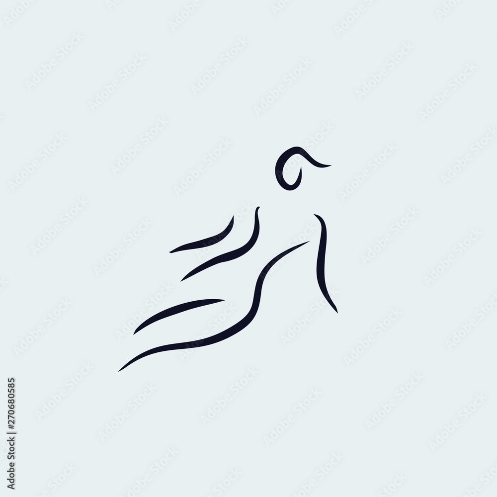 Obraz premium woman body silhouette icon vector design