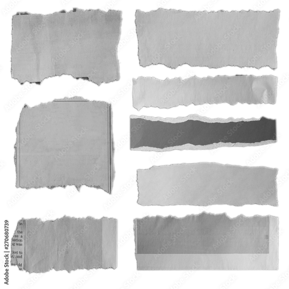 Naklejka premium Torn pieces of paper