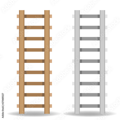 wooden ladder, vector illustration