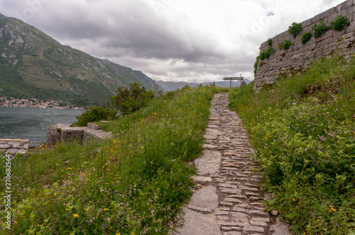 Our Lady of the Rocks Church view from Crkva Gospe od Andela. Crkva Gospe od An ela 1585g.