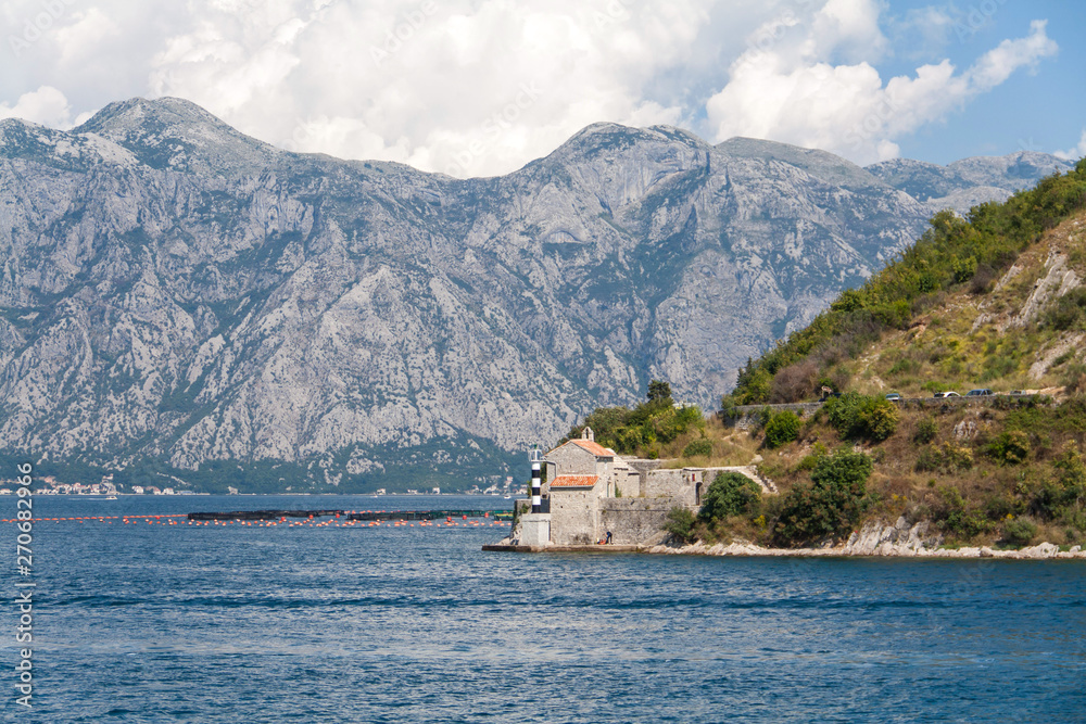 Lighthouse at Boka kotorska bay, Montenegro