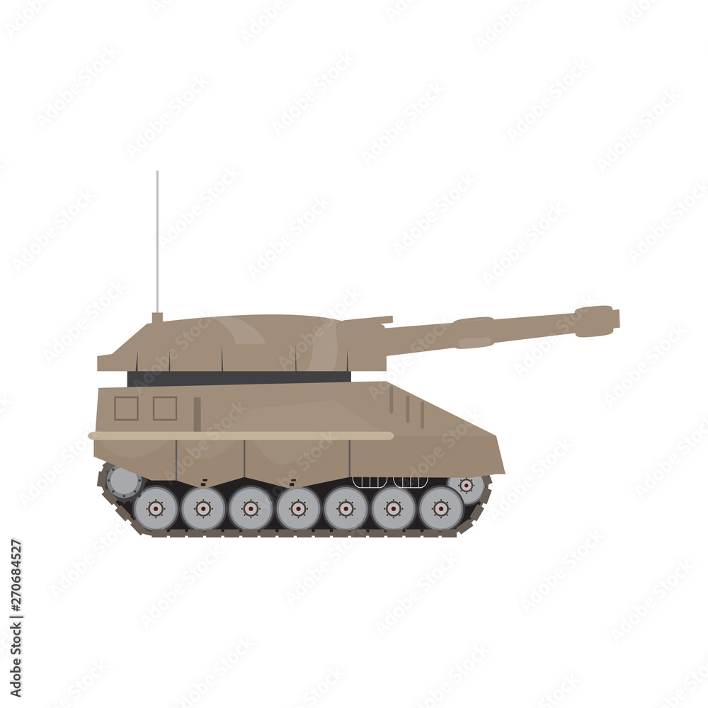 Side view of a military war tank - Vector Side view of a military war tank - Vector