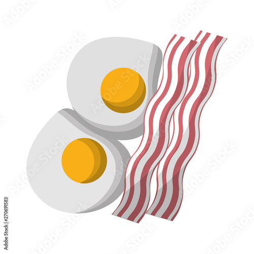 Breakfast morning food cartoons Vector illustration