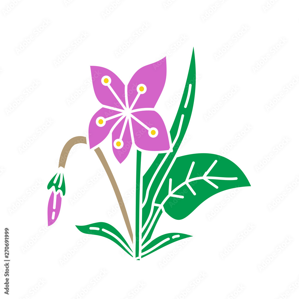 Flower Leaf Illustration Design Template Vector Flower Leaf Illustration Design Template Vector
