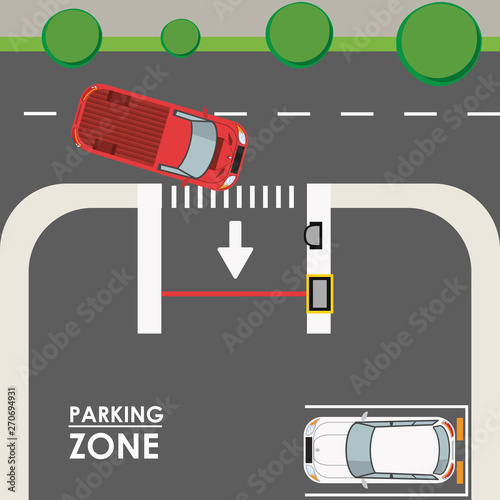 Parking zone topview