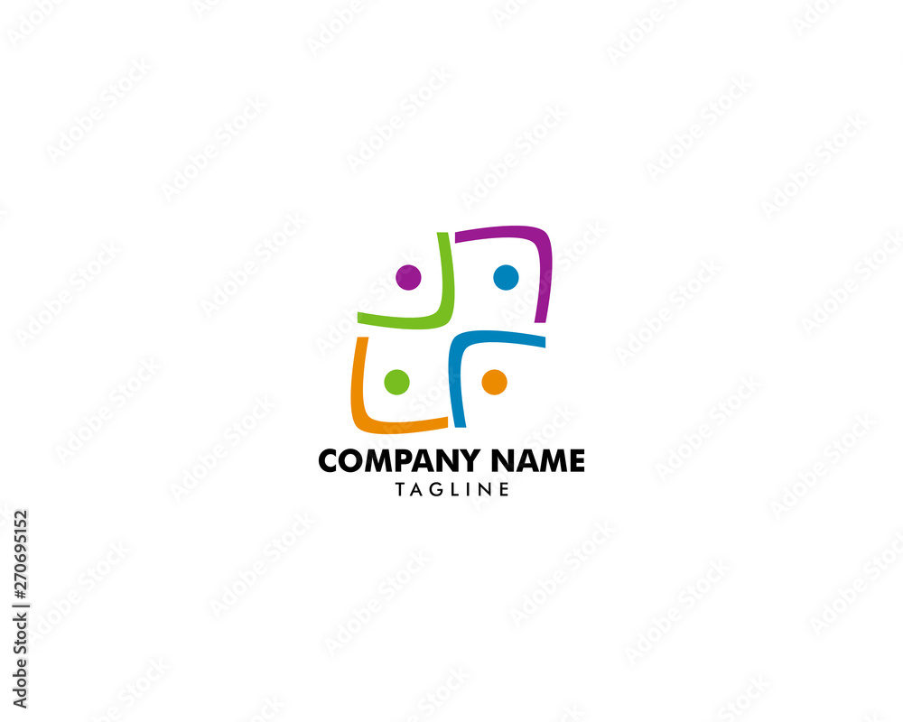 Teamwork Management People Group Logo
