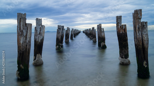 Photo of Abandoned Pier with Cloudy Skies - Victoria - Australia