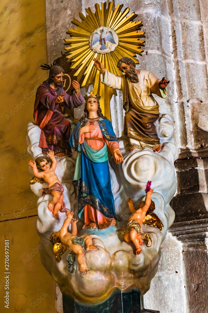 Mary Jesus God Statue Templo de la Compania Church Oaxaca Mexico