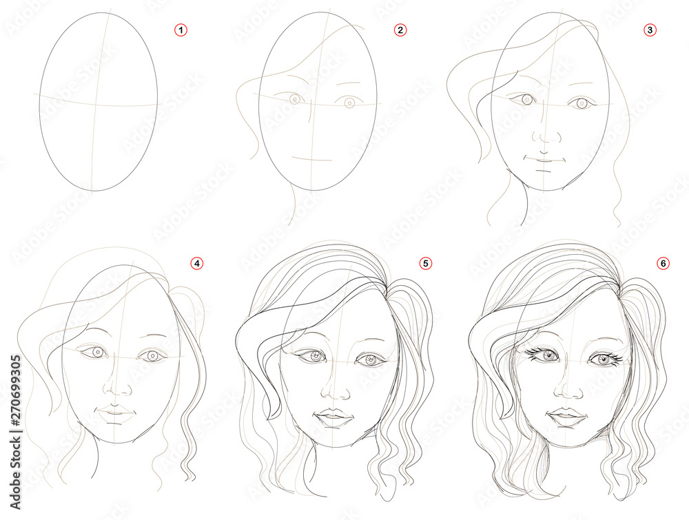 Jak Narysować Panią Wiosnę Krok Po Kroku Obraz How to create step by step pencil drawing. Page shows how to