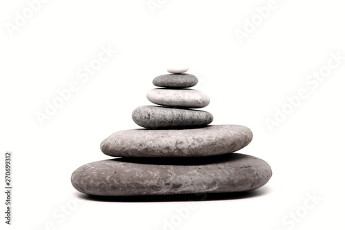 Spa stones isolated on white background