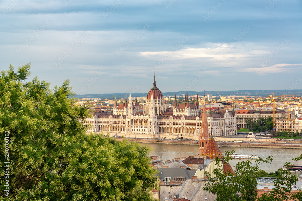 Hungarian Parliament and Cityscape