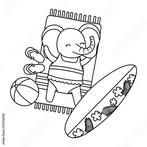 cute animal enjoying summer vacations