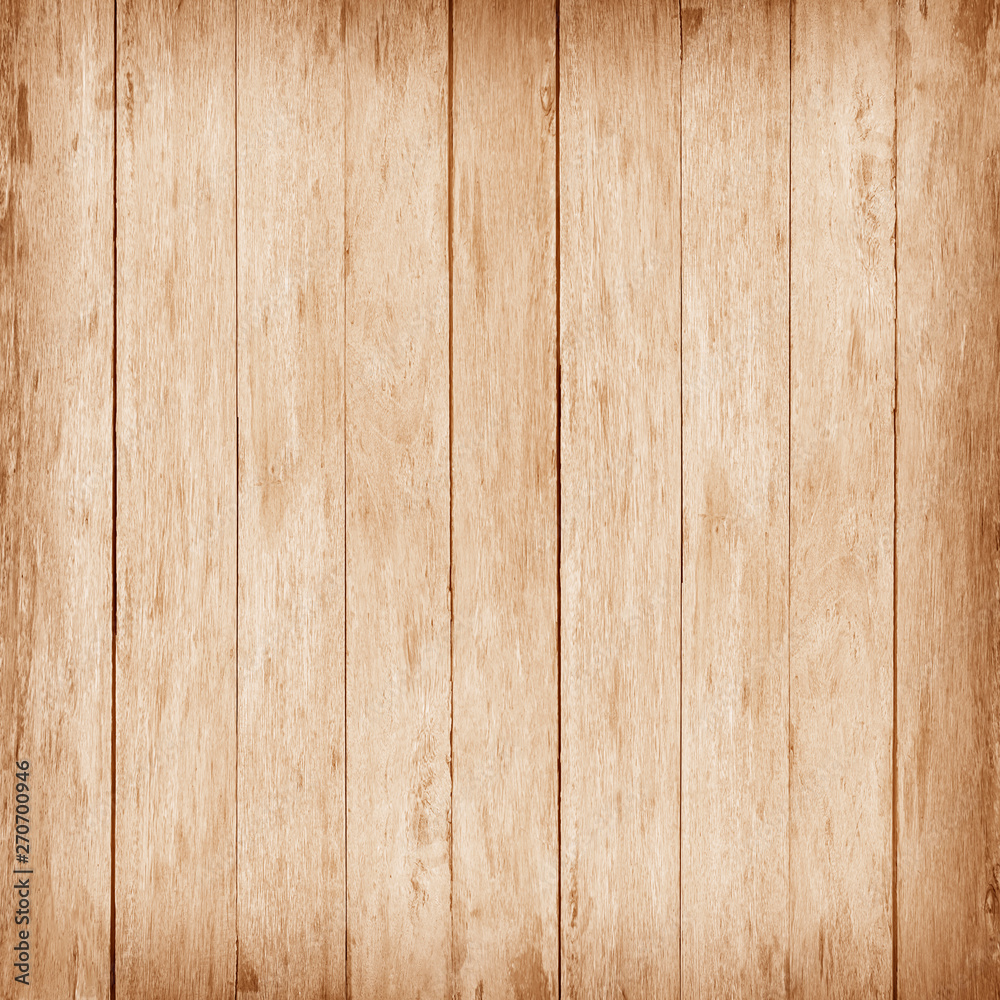 Brown wood wall plank texture or background - obrazy, fototapety, plakaty 
