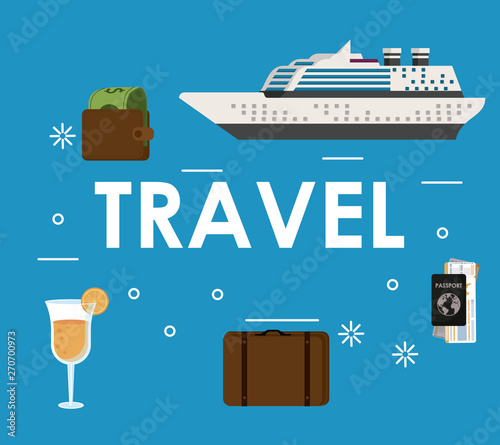 Travel and vacations cartoons