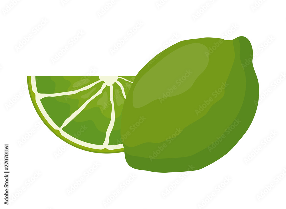 Naklejka premium slice lemon fruit citrus