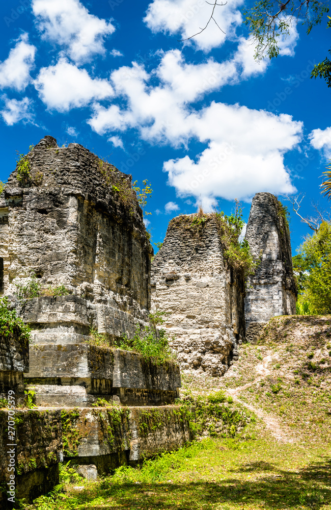 Ancient Mayan ruins at Tikal in Guatemala