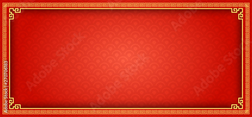 Chinese Traditional Background, The Great Wall Style Frame