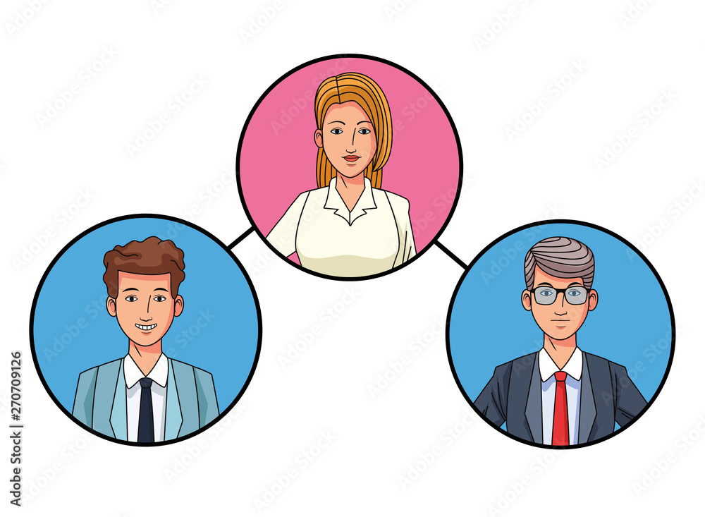 group of business people avatar profile picture in round icon group of business people avatar profile picture in round icon