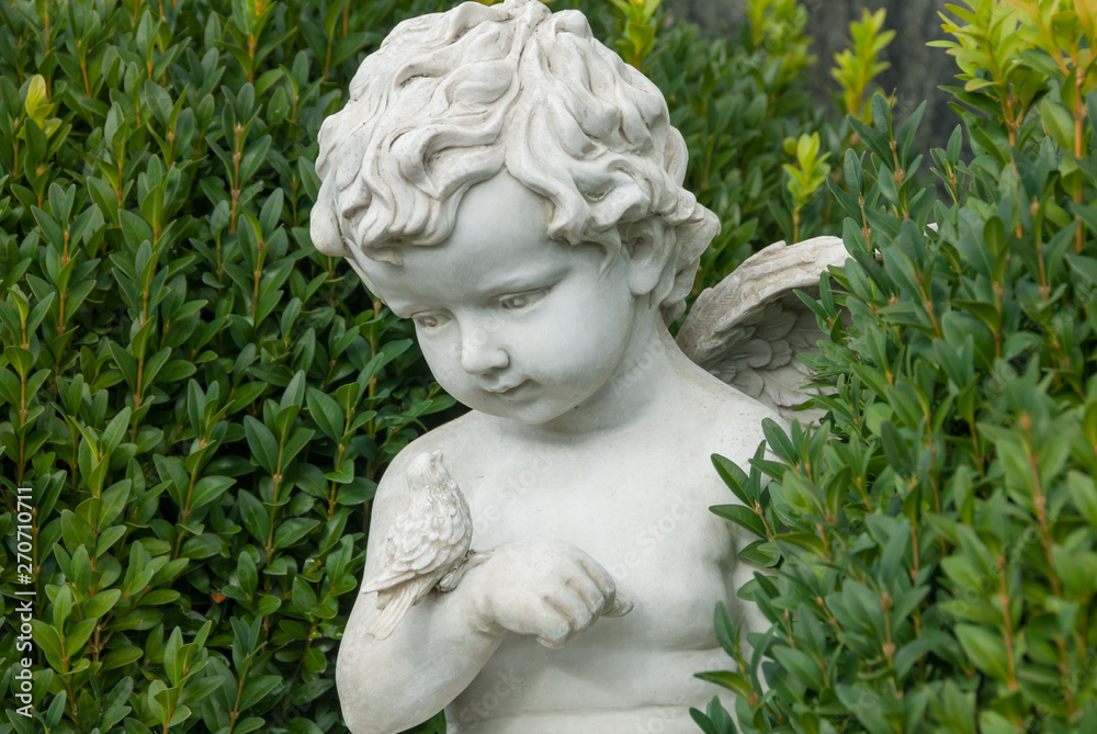 Angel Statue Cherub with Bird Angel Statue Cherub with Bird