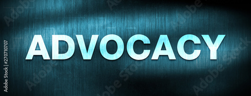 Advocacy abstract blue banner background