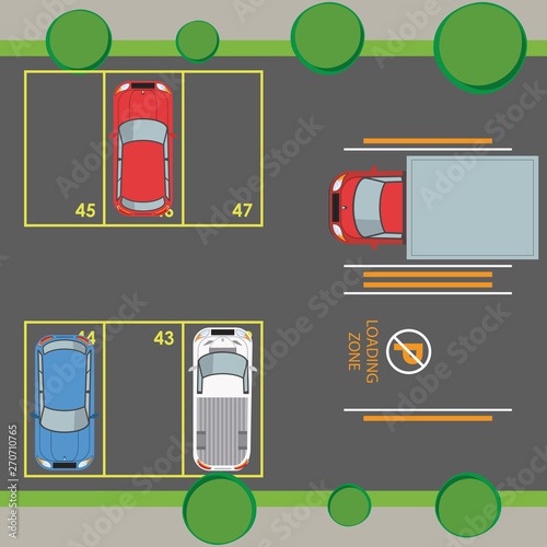 Parking zone topview