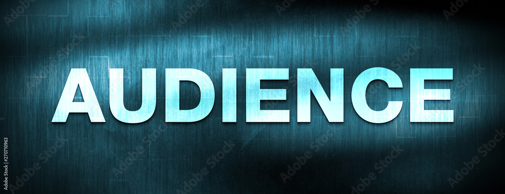 Audience abstract blue banner background